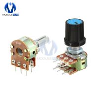 ❀¤☸ 10PCS B1M Potentiometer B1K B2K B5K 10K B10K B20K B50K B100K B250K B500K Resistor Linear Taper Rotary Potentiometer Cap Knob Ohm