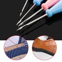 Fashion New Canvas Leather Sewing Shoes Plastic Handle Tool Awl Hand Stitching Taper Leathercraft Needle Tool Kit Sewing Supplie