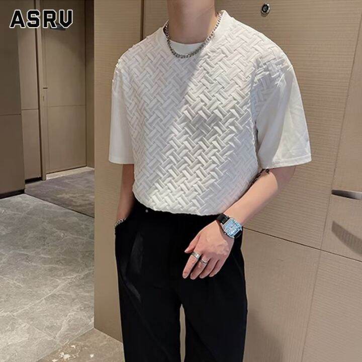 asrv-เสื้อยืดผู้ชาย-เสื้อผ้าผู้ชาย-t-shirt-for-men-เสื้อยืดแขนสั้นสำหรับผู้ชาย-เสื้อยืดแขนสั้นสุดเท่ทันสมัยบางฉบับภาษาเกาหลีเข้ารูปสำหรับฤดูร้อน