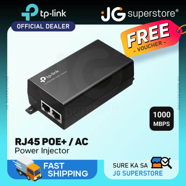 TPLink TLPOE160S PoE+ Injector 10/100/1000Mbps Gigabit