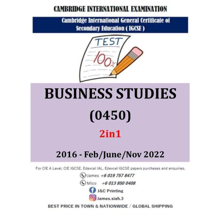 [COD]r5vls8 Cambridge Igcse Past Year Papers Business Studies 0450 P1 2 ...