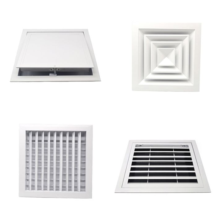 White Air Vent Grille Aluminum Alloy Air Grilles Air Supply Return Diffuser HVAC Duct