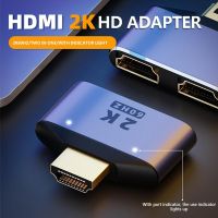 ☬✸▫ HDMI to Dual HDMI Adapter HD 2K Computer Output Adapter 1 to 2 HDMIMale to Two HDMI Female Dual Use Adapter Splitter