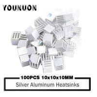 100 Pieces YOUNUON  Silver 10mm x 10mm x 10mm Aluminum Heatsink  ForElectronic IC Chipset Chip Radiator Heatsinks