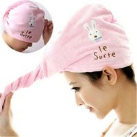 Latest Microfiber Dry Hair Towel Cute Women And Child After Shower Hair Drying Hat Absorption Turban Towels Bathing Random Color Towels