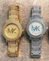 ?⌚ พร้อมส่ง ?ลดพิเศษ? นาฬิกาหน้าปัด MK สุดหรู ประดับเพชรทั้งเรือน (สีเงิน, สีทอง) กันน้ำได้ ?