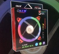 OKER รุ่น G1225 พัดลมเคสคอมพิวเตอร์ ขนาด 12ซม. มีไฟ LED 5 สี