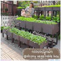 โปรWOW [พร้อมส่ง!!] กระบะปลูกผัก Balcony vegetable planting box แข็งแรง ทนแดดทนฝน ไม่กรอบและไม่แตกหักง่าย น้ำหนักเบา เก็บเงินปลายทาง