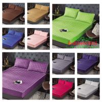 BedCover ผ้าปูที่นอนคอตต้อน ลายริ้ว ขนาดเตียง6ฟุต เย็บขอบ เนื้อผ้านิ่ม สีไม่ตก ผ้าไม่ร้อน รหัส161.