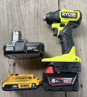 (ส่งด่วน)  อะแดปเตอร์แปลงแบตเตอรี่  Ryobi 18V 20V DM18RL สําหรับ Dewalt Milwaukee (ประกัน 6 เดือน)