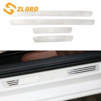 Zlord สำหรับ Vw Polo อุปกรณ์เสริมชายบันไดธรณีประตูรถยนต์ฝาครอบป้องกันแป้นเหยียบด้านนอกรถ-แต่งรถอะไหล่2011-2018