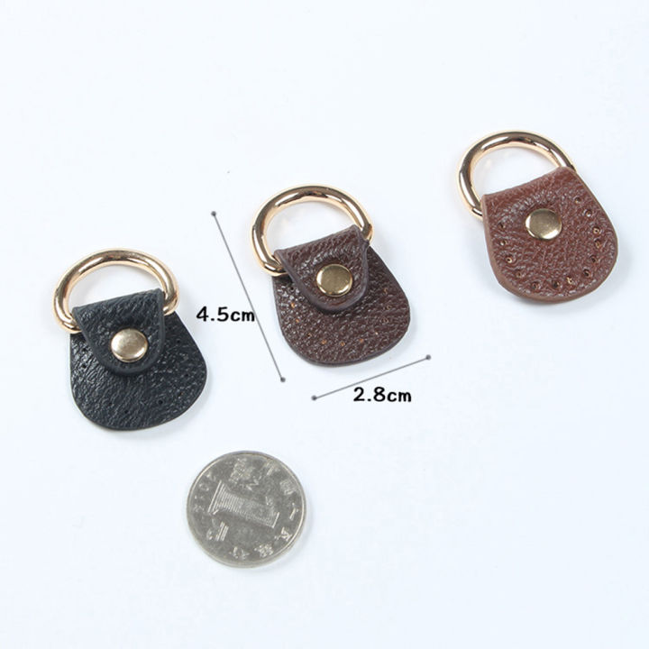 2ชิ้นกระเป๋าห้อยหูกระเป๋าหนัง-pu-อุปกรณ์เสริมกระเป๋าสายรัดทำจากโลหะลายลิ้นจี่หัวเข็มขัดถุง-foreskin