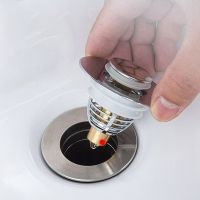 XHLXH Universal Copper Deodorant Bounce Core Pop-up Hair Catcher Bath Plug Bathtub Stopper Drain Filter Sink Strainer