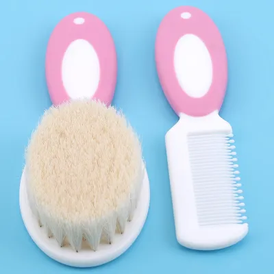 Natural Soft Baby Brush Wooden Handle Brush Hair Comb Infant Comb Head Massager Hairbrush Baby Care