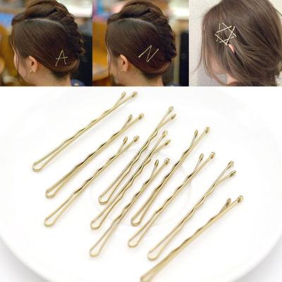 Japanese Versatile Harajuku Style Soft Girl Korean Hairpin Hairpin Retro One-line Cross Gold Bangs L8V5