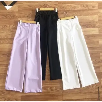 Jual Korean Long Pants/Celana Culottes Abstrak Hitam Tinta - Kab