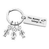 【CC】 Kids Names KeyRings Bar Personalized Name Boys Jewelry Children Keychain for Gifts