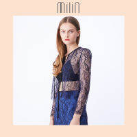 [MILIN] Bow tie open front lace jacket เสื้อแจ็คเก็ตผ้าลูกไม้แต่งขอบผูกหน้า Baros Top