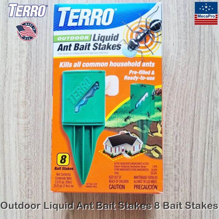 TERRO® T1812 Outdoor Liquid Ant Bait Stakes 8 Bait Stakes ผลิตภัณฑ์