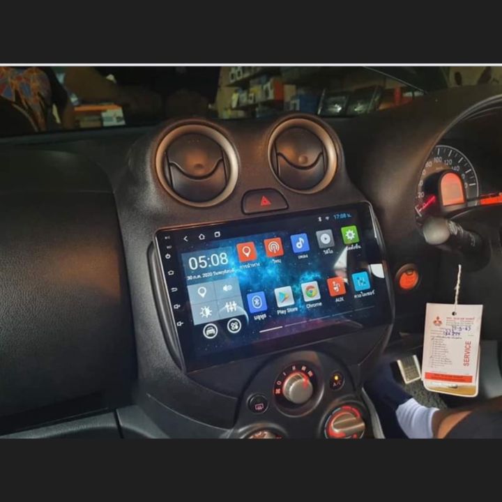 จอแอนดรอยติดรถยนต์-ตรงรุ่น-nissan-march-ปี-2010-2015-ram-2gb-rom-32gb-จอ-ips-ขนาด-9-new-android-version-อุปกรณ์ครบ