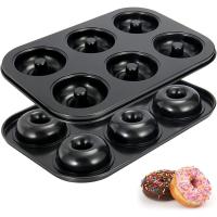 Donut Pan, Non-Stick 6-Cavity Donut Baking Pans, Donuts Mold - Bagels Doughnuts Biscuit Cake Baking Tray Maker Pan