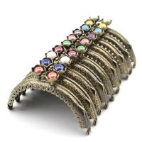 【CW】 8.5cm Beads Antique LACE  Metal Purse Frame Handle for Clutch Handbag Accessories Making Clasp Lock