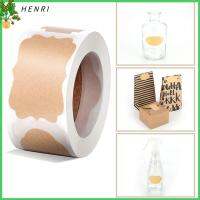 HENRI 300pcs/roll ครัว เครื่องเทศ ขวดแยม กระดานดำ สติ๊กเกอร์ฉลาก ฉลากคราฟท์ แท็กขวด