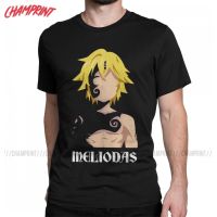 เสื้อยืดแขนสั้น คอกลม ผ้าฝ้าย พิมพ์ลายอนิเมะ Seven Deadly Sins Meliodas เหมาะกับของขวัญ สําหรับผู้ชาย  NPIO