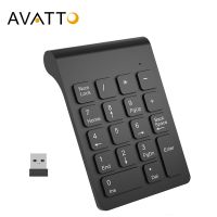 AVATTO Small-size 2.4GHz Wireless Numeric Keypad Numpad 18 Keys Digital Keyboard for Accounting Teller Laptop Notebook Tablets Basic Keyboards