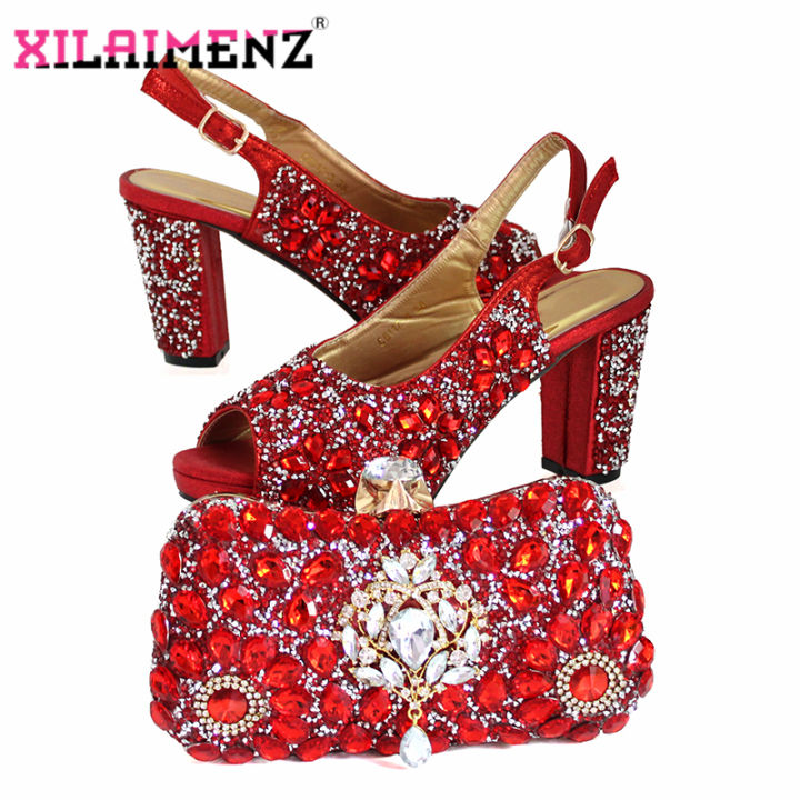 newest-fashion-italian-shoes-and-bag-set-wholesale-2020-red-color-for-wedding-pumps-and-matching-purse-for-women-party