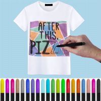 8/20Pcs Waterproof Color Fabric Textile Marker Pen For T Shirt Shoes Clothes Wood Stone DIY Art Graffiti Drawing Painting