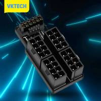 Vktech ขั้วต่อพวงมาลัยเพาเวอร์ ATX3.0หมุนได้180องศาอะแดปเตอร์ปลั๊กไฟ600W สำหรับเดสก์ท็อปการ์ดจอการ์ดสำหรับคอมพิวเตอร์พีซี