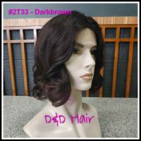 วิกผมยาว - D&amp;D300705 - Darkbrown - วิกผมผู้ชาย - วิกผมลูกไม้ด้านหน้า Tjs0X-49