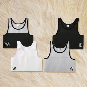 Women Hook Vest Top Lesbian Chest Tomboy Slim Fit Straps Tank Sports Bra  Chest B