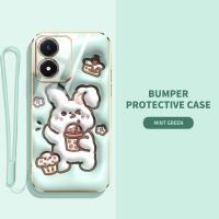 เคสโทรศัพท์สำหรับ Vivo Y02S Y16 Y36 Y78 Y77E Z1โปร Z5X IQOO Z7X กระต่ายน่ารักการ์ตูนลายสุนัข Pacha ป้องกันรอยขีดข่วนเคสสายคล้องส่ง