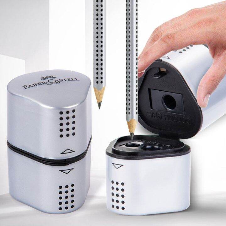FABER CASTELL 3 Hole Sharpener Students Office Art Special Cutting