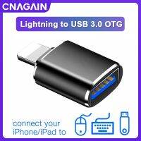 CNAGAIN USB 3.0อะแดปเตอร์ OTG สำหรับ iPhone IOS 15 16ขึ้นไปการส่งข้อมูล U ดิสก์เมาส์แป้นพิมพ์แสงไฟต่อยูเอสบี USB 3.0แปลงสำหรับ iPhone 14 13 12 11 iPad Air