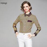 European and American Fashion All-Match Waist Slimming Positioning Printed Shirt