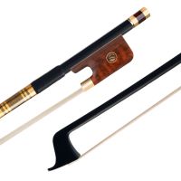 ตอบกลับอย่างรวดเร็วเชลโล่โบว์ต้นแบบคาร์บอนไฟเบอร์บริสุทธิ์4/4ขนาด Cello Bow En ฟิตติ้งด้านบน CF ประสิทธิภาพน้ำหนักเบา