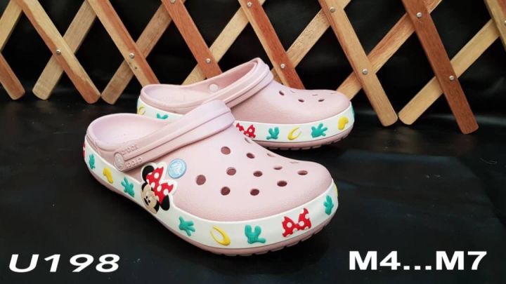 รองเท้าผู้หญิงแฟชั่นcrocs-นำเข้า-เกรด-a-ลายการ์ตูนน่ารัก-มีหลายสี-ค