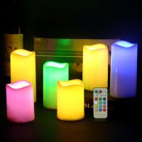 1Set LED Candle Lights Decor Long Glowing Time LED Colorful Changing Tea Candles Light for Home Simulation Candle Decor