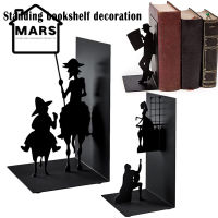 MARS Simple Modern Decorative Book Ends Iron Art Black Metal Bookends For Collecting CD Albums Magazines Heavy Books