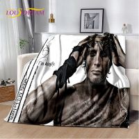 3D Mads Mikkelsen นักแสดงชาย Star Soft Plush Blanket, Flannel Blanket ห้องนั่งเล่นผ้าห่มห้องนอนโซฟาปิกนิกปกเด็ก