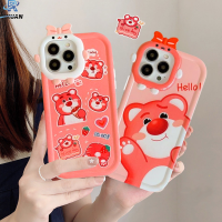 เคส Rixuan Realme 10 Realme C55 C35 C33 C31 C30 Realme C11 9i 6i 5วินาที5i 7i C2 C15 Realme Narzo C12การ์ตูนน่ารัก Lotto Bear Strawberry Little Monster Lens เคสกันกระแทก