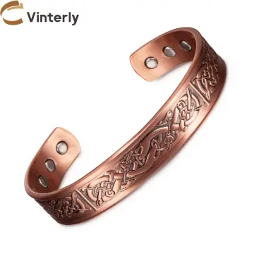 Pure Copper Bracelets for Women Arthritis Pain Relief Adjustable Magnetic  Benefits Healing Energy Minimalist Jewelry | Lazada PH