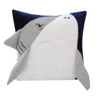 ✽✺▦ New 3D Shark Plush Toy Pillow Creative Bolster for Children Storage Super Soft Stuffed Doll Home Sofa Bed Backrest Gifts