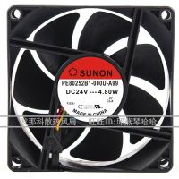 2023 ☆ PE80252B1-000U-A99 SUNON 8025แบบออริจินัล24V 4.8W 8CM พัดลมทำความเย็นบอลคู่