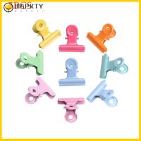 WAPKTY 5pcs น่ารัก เครื่องเขียนสำนักงาน สีลูกกวาด การตกแต่ง สีอบ ที่หนีบโน้ต คลิปหนีบ โฟลเดอร์