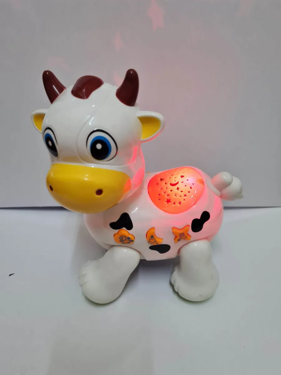 Battery operated light and sound cartoon cow | Lazada