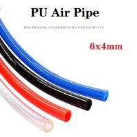 6x4mm PU ท่อลมท่ออากาศ  ท่อยูรีเทนท่อคอมเพรสเซอร์ท่อเครื่องเพิ่มแรงดันสูงความทนต่อการเสียดสี-2/10/30เมตร